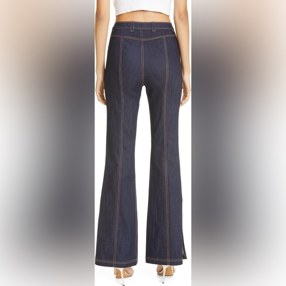 Cinq a Sept Haylie High Waisted Crystal Flare Leg Jeans size 4 - Picture 3 of 8